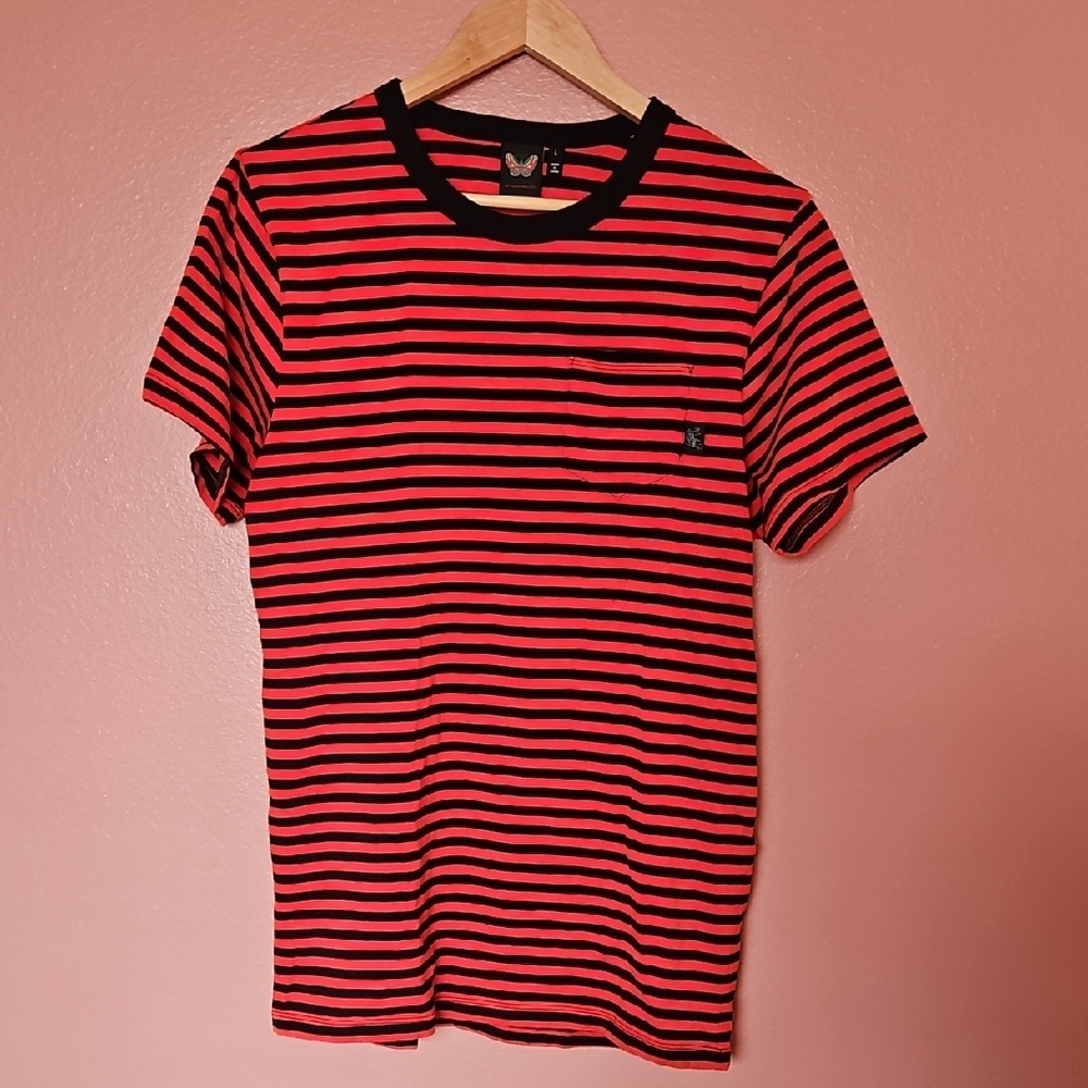 Girrlscout Red and Black Striped Shirt